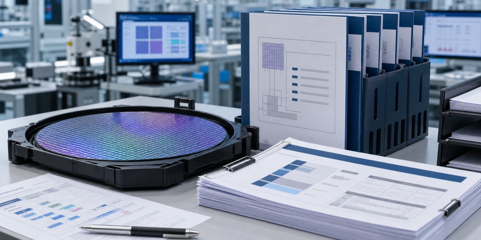 Mature-node MPW review packet preparation with wafer and engineering documents