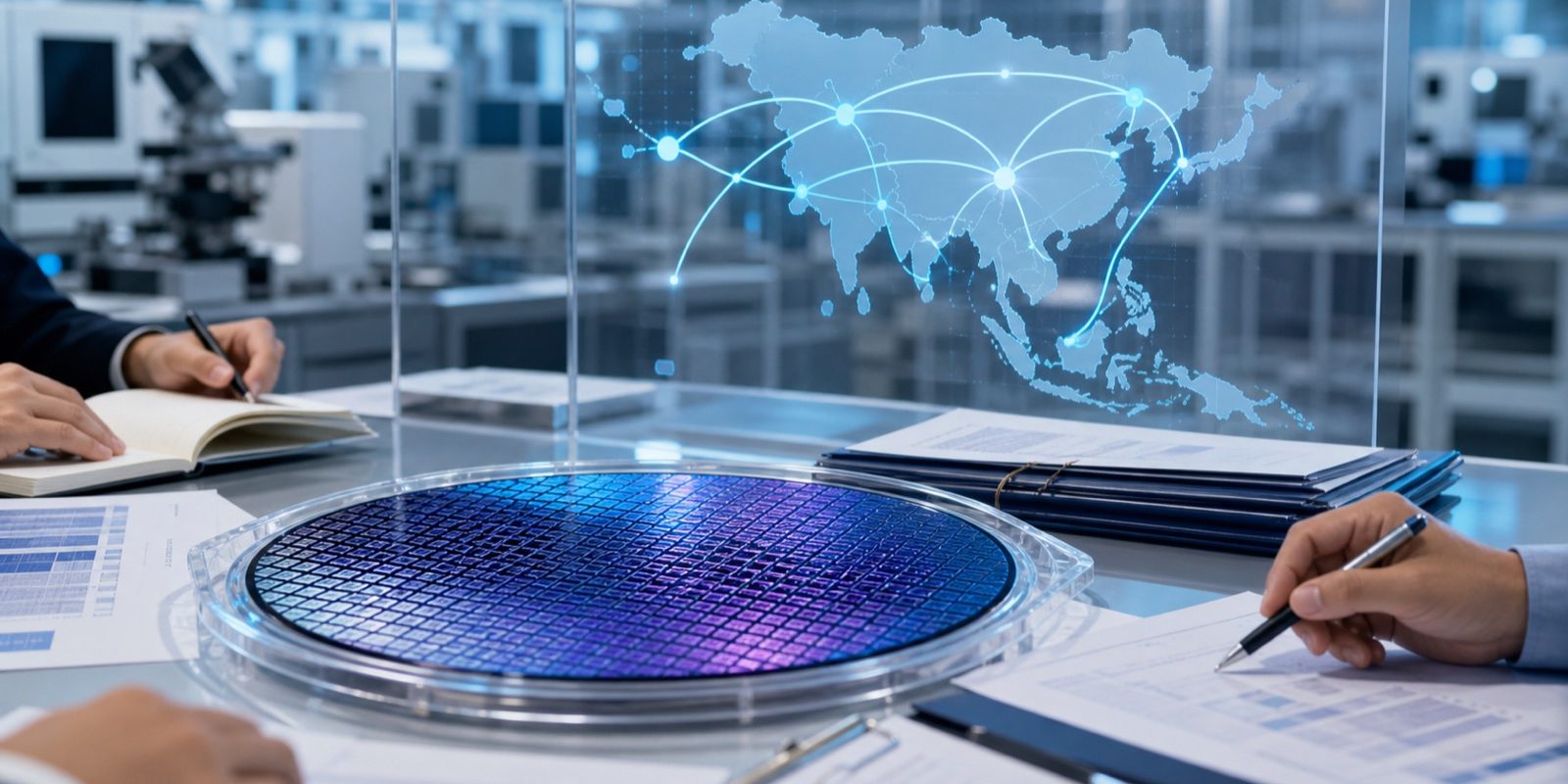 Asia mature-node MPW RFQ route planning with wafer and abstract coordination map