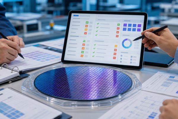MPW readiness report review with wafer and checklist dashboard