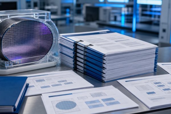 Sample mature-node MPW review packet with wafer and formal review folders