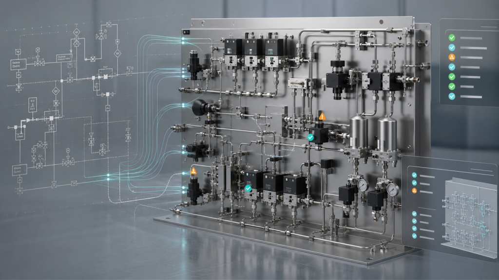Panel Instruments Solidworks AI P&ID to SOLIDWORKS for Gas Panel Design