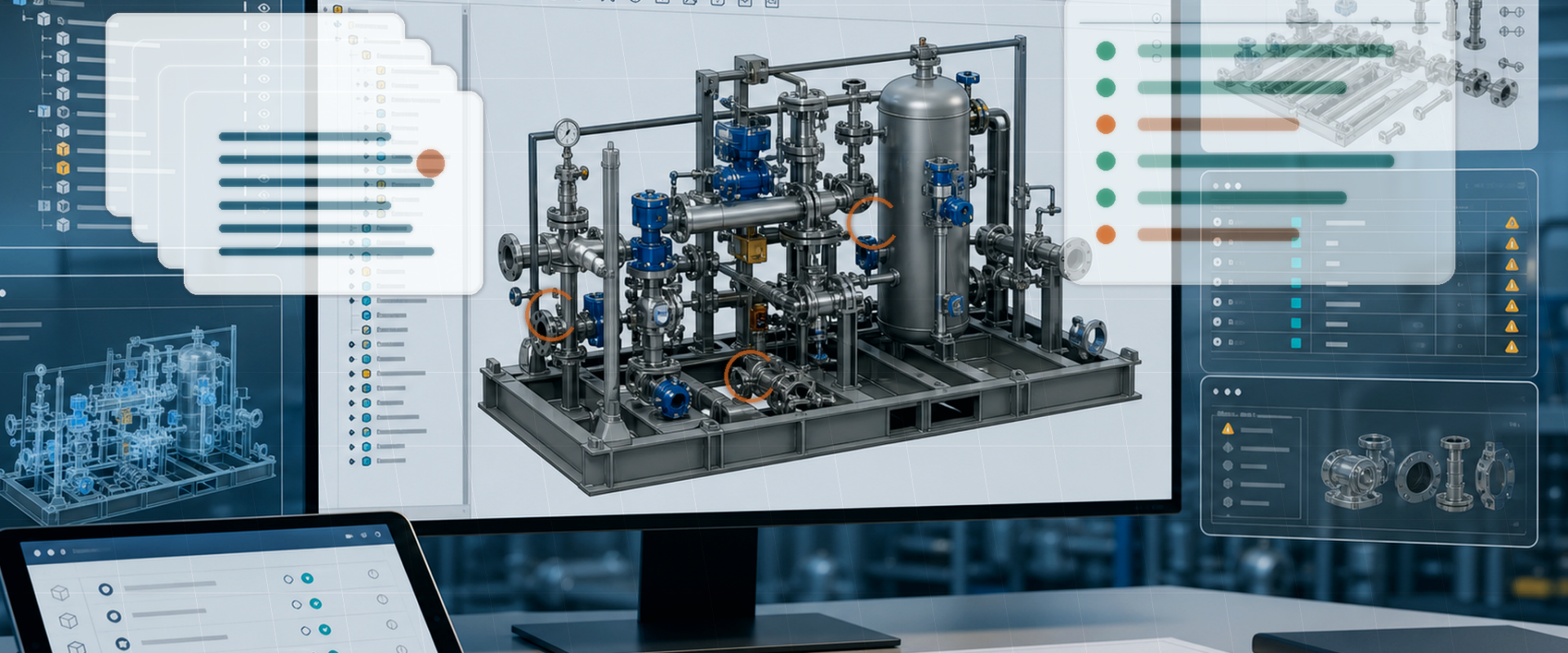 As-built gas panel verification against P&ID intent and native SOLIDWORKS assembly output