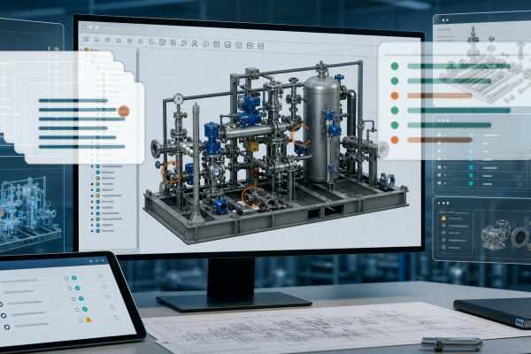 As-built gas panel verification against P&ID intent and native SOLIDWORKS assembly output