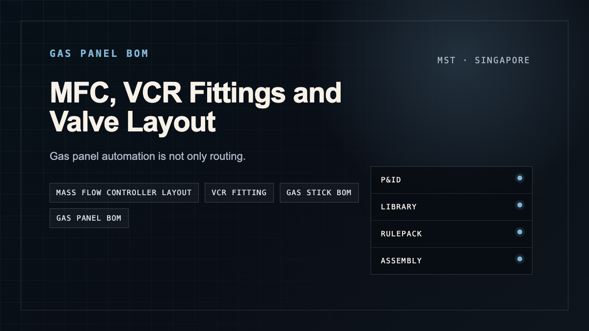 MFC, VCR Fittings and Valve Layout: BOM Context for Gas Panel Automation visual