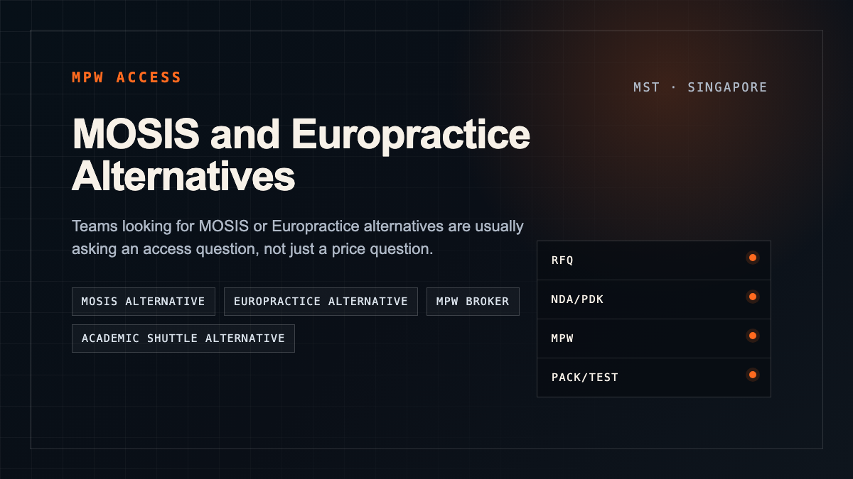 MOSIS and Europractice Alternatives: MPW Access Questions for Non-US and Non-Academic Teams visual