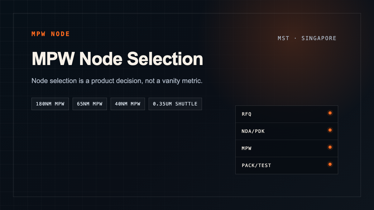 MPW Node Selection: 0.35um, 180nm, 65nm, 40nm and 28nm Tradeoffs visual