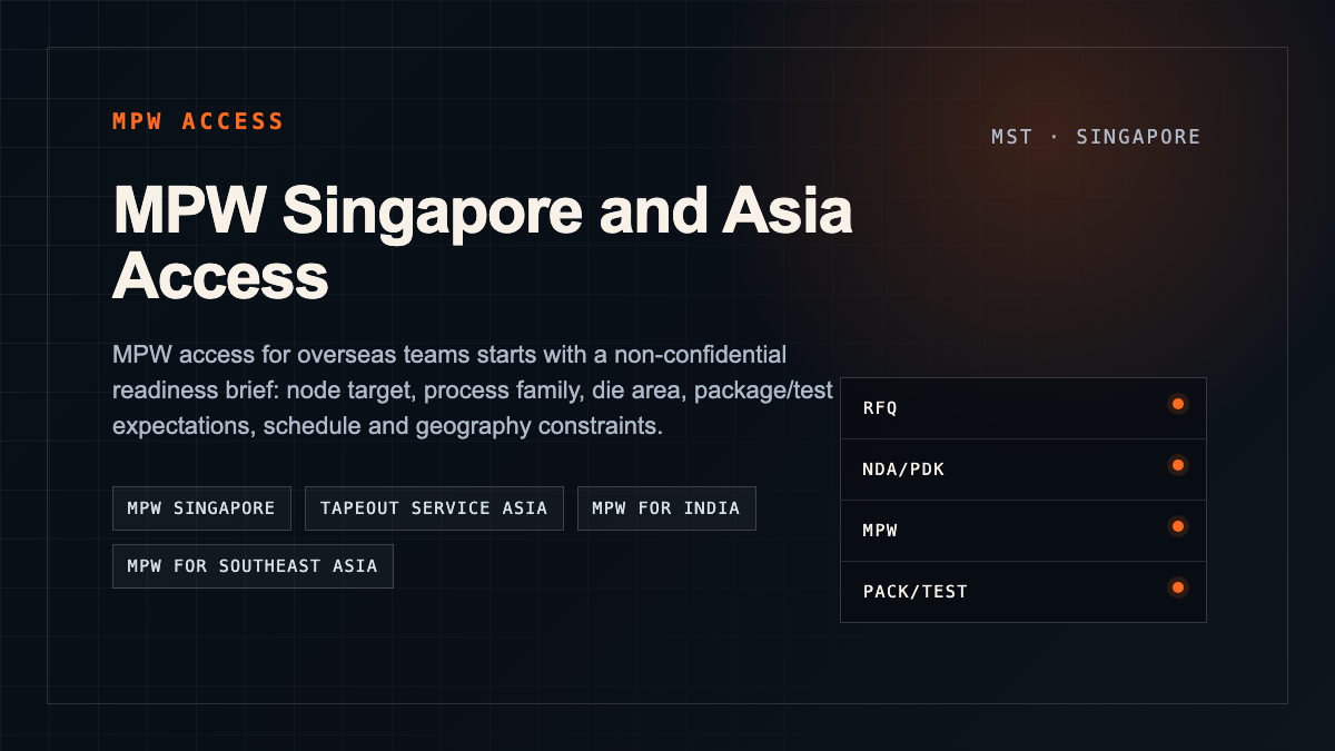 MPW Singapore and Asia Access: What Overseas Fabless Teams Should Prepare visual
