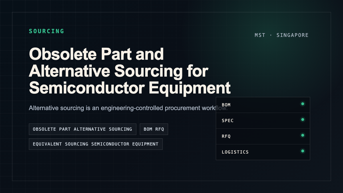 Obsolete Part and Alternative Sourcing for Semiconductor Equipment BOMs visual