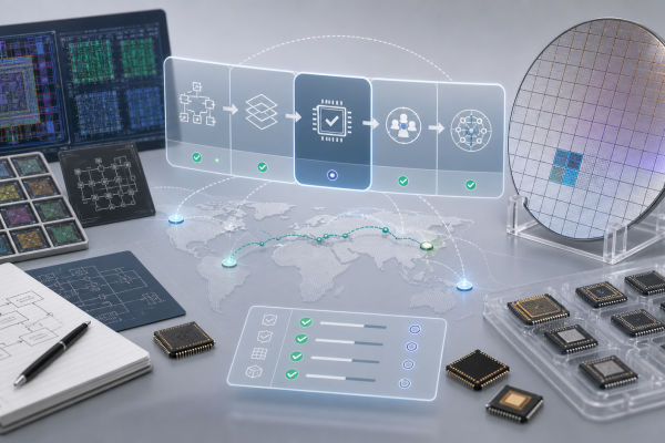 Open-source silicon chip layouts moving through MPW route screening, PDK compatibility and packaged prototypes